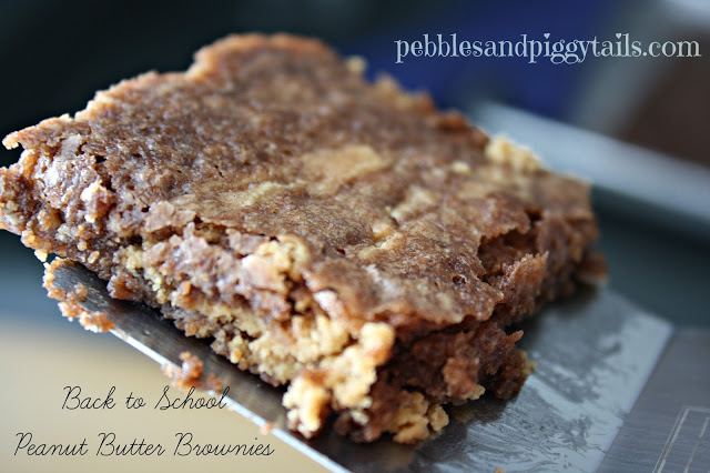 Back to School Peanut Butter Brownies