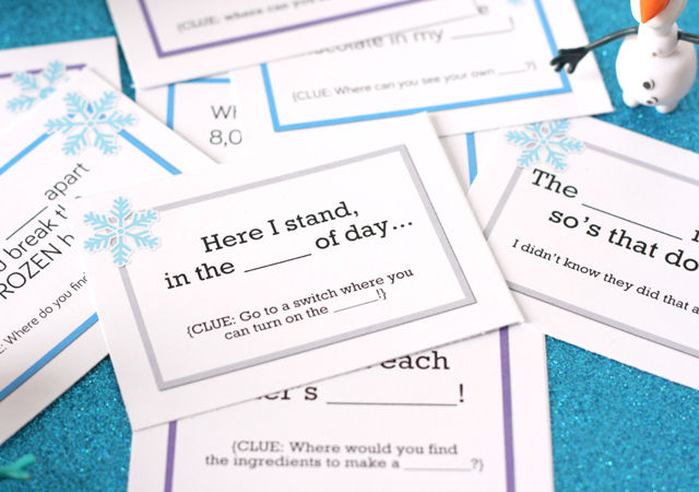 frozen party games printable