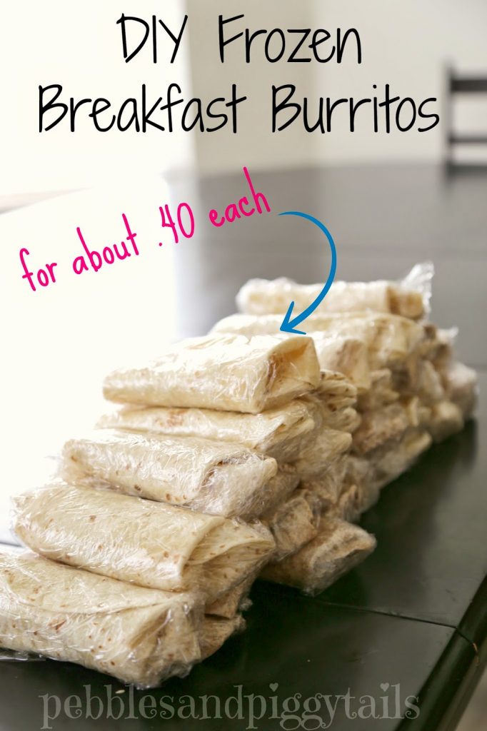 DIY Breakfast Burritos for 40 cents!