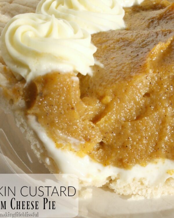 Pumpkin custard cream cheese pie 1