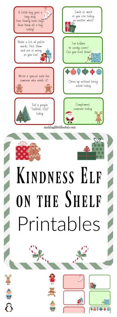 Kindness Elf Printable Cards and Letters