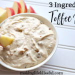apple dip made of toffee and cream cheese