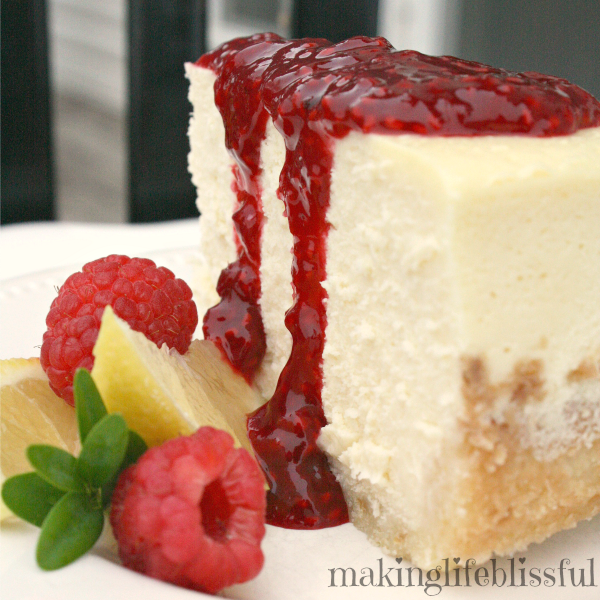Raspberry Lemon Cheesecake Recipe Tutorial Making Life Blissful