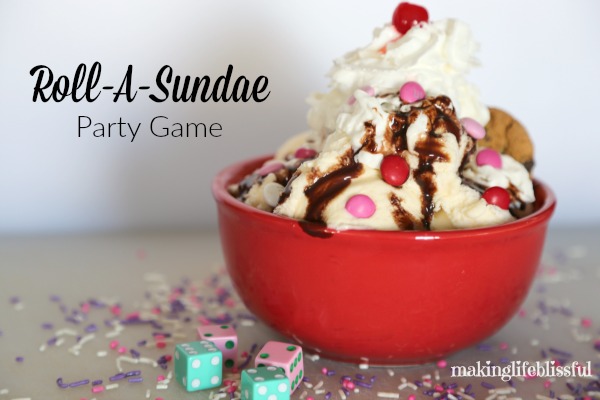 Roll-A-Sundae Ice Cream Party Game