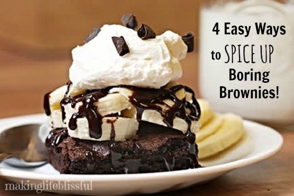 4 ways to spice up boring brownies