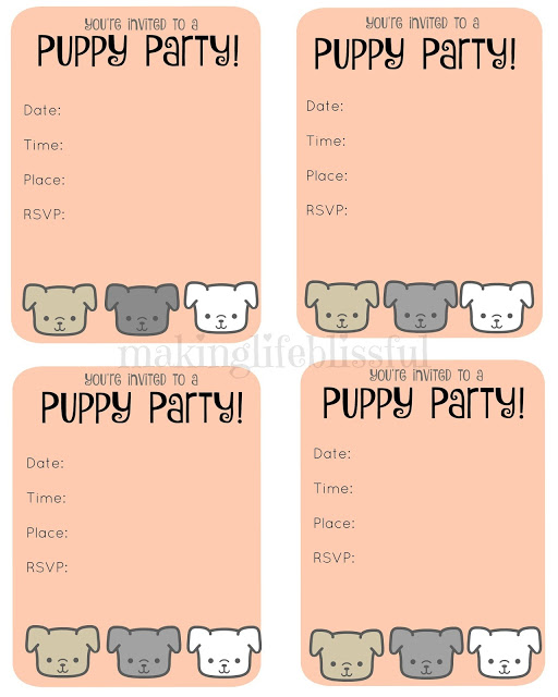 puppy party printable invite1