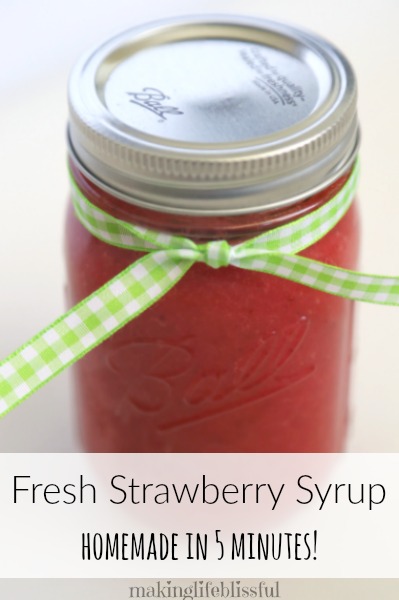 homemade strawberry syrup