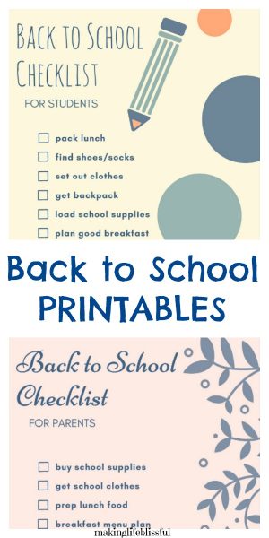 Back to school Printable Bingo game cards | Making Life Blissful