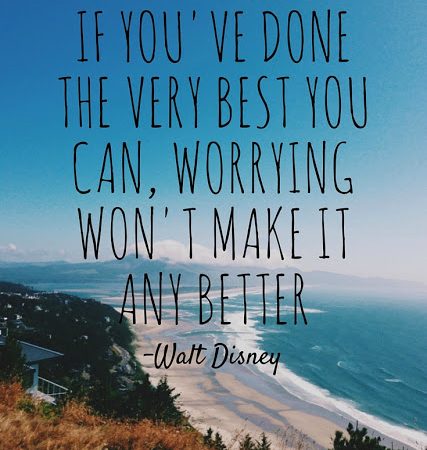 Thoughts on Worrying and Persevering