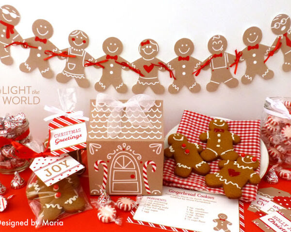 1 Free Christmas Printables Light the World Gingerbread DesignedByMaria