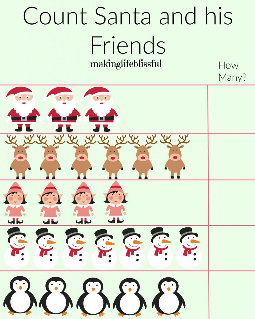 Christmas Santa Activity Sheet Printables