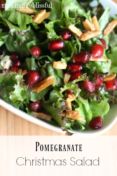Pomegranate Christmas Salad with Pink Poppyseed Dressing | Making Life ...