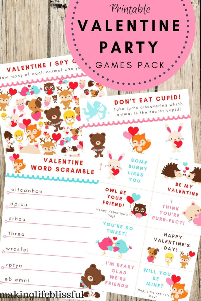 Printable Valentine School Party Pack