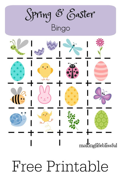 Easter Bingo Game for Kids to Play - Easy Holiday Ideas