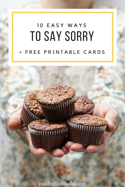 10 Ways to Say Sorry plus free printable