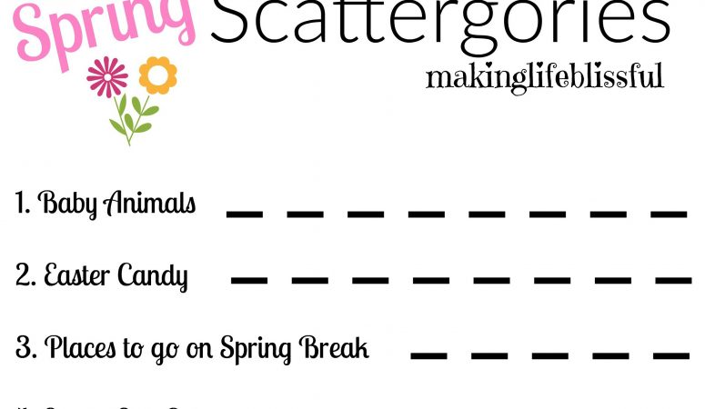 SPRING SCATTERGORIES 1
