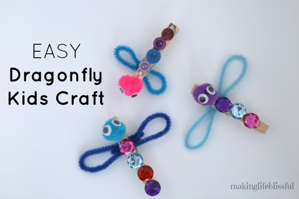 Clothespin Dragonfly Craft for Kids