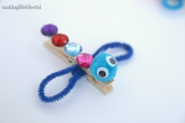 Clothepin Dragonfly Craft for Kids | Making Life Blissful