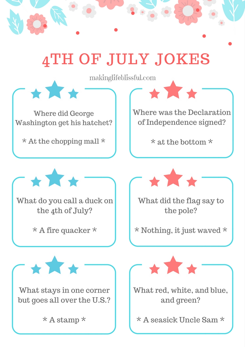 Free Printable Patriotic Jokes