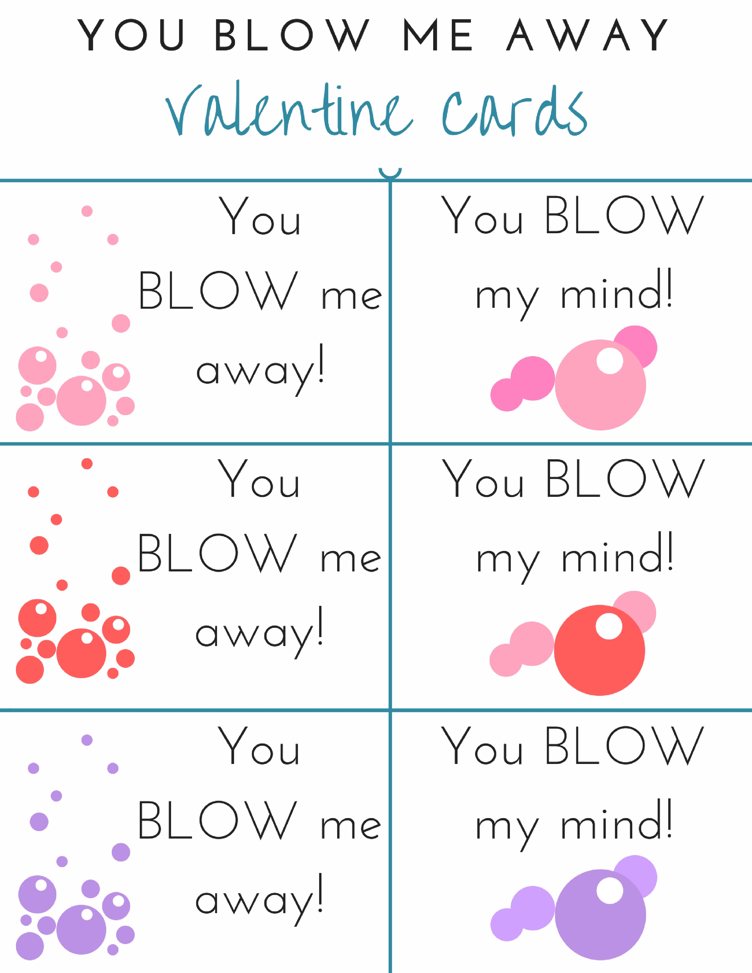 BLOW ME AWAY Valentine Cards 2 Making Life Blissful