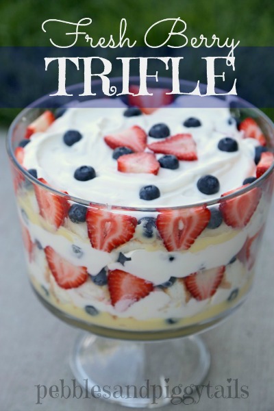 Fresh berry trifle dessert!