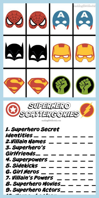 Free Superhero Bingo Printable And Superhero Printable Pack Making 