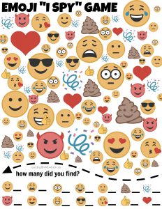 Emoji I Spy Printable Game