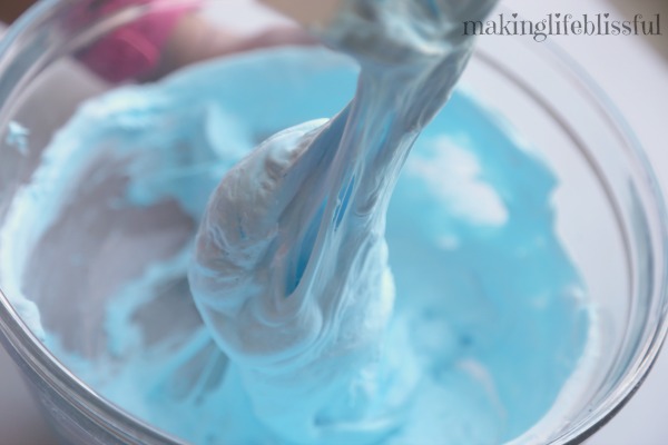 Easy 3 Ingredient Fluffy Slime Recipe Non-Sticky | Making Life Blissful