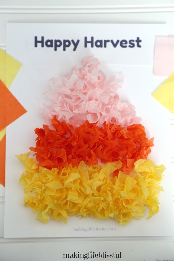 Candy Corn Craft for Kids and Printables | Making Life Blissful