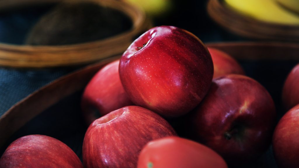 bobbing for apples at fall party