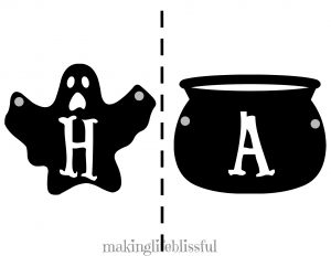 free printable happy halloween garland