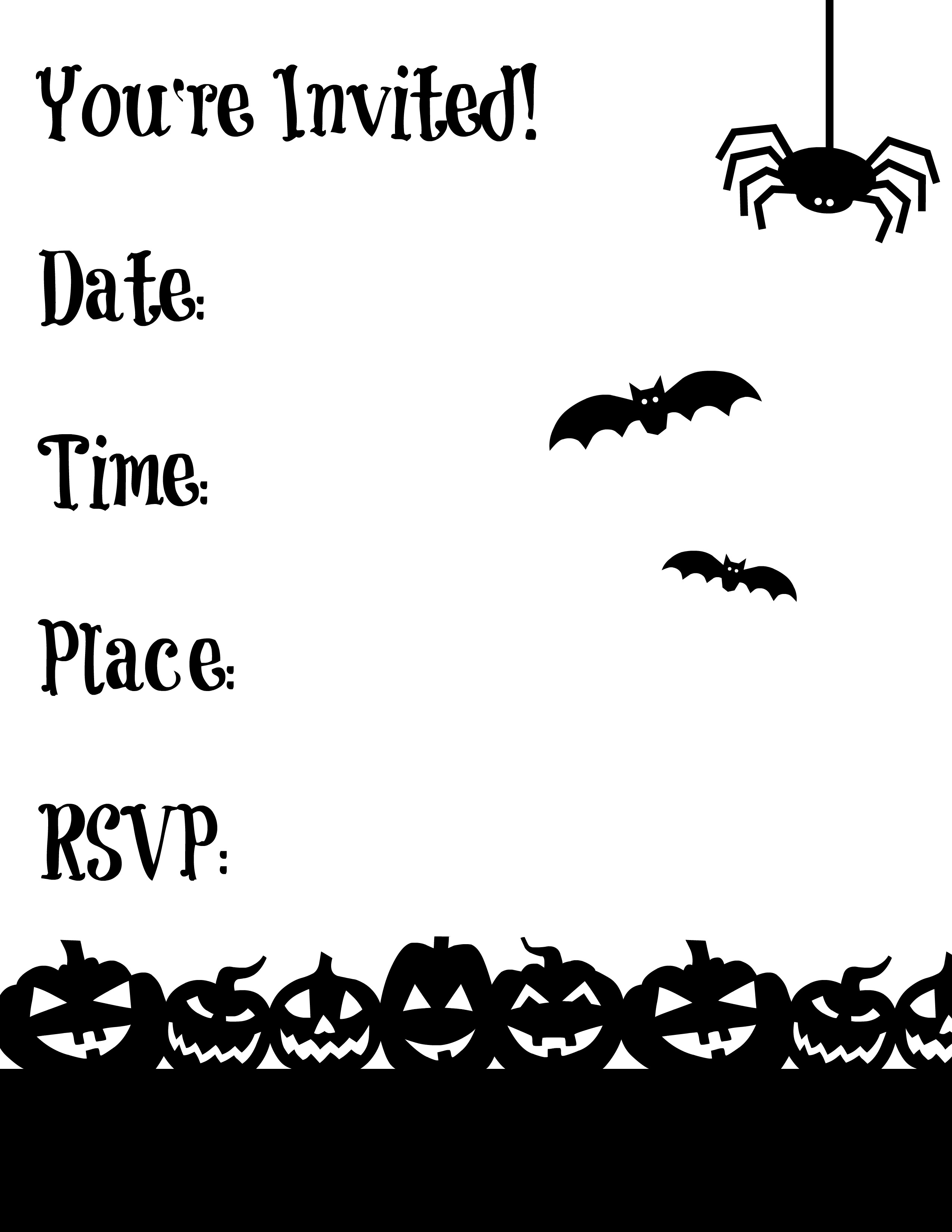 halloween invite printable | Making Life Blissful