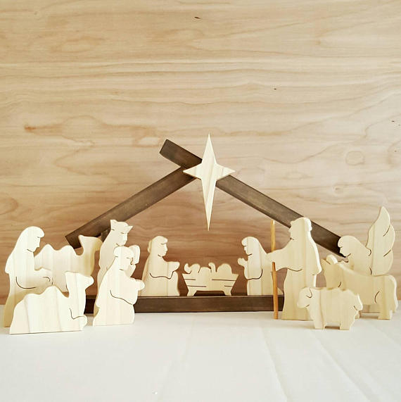 Wooden Nativity Set