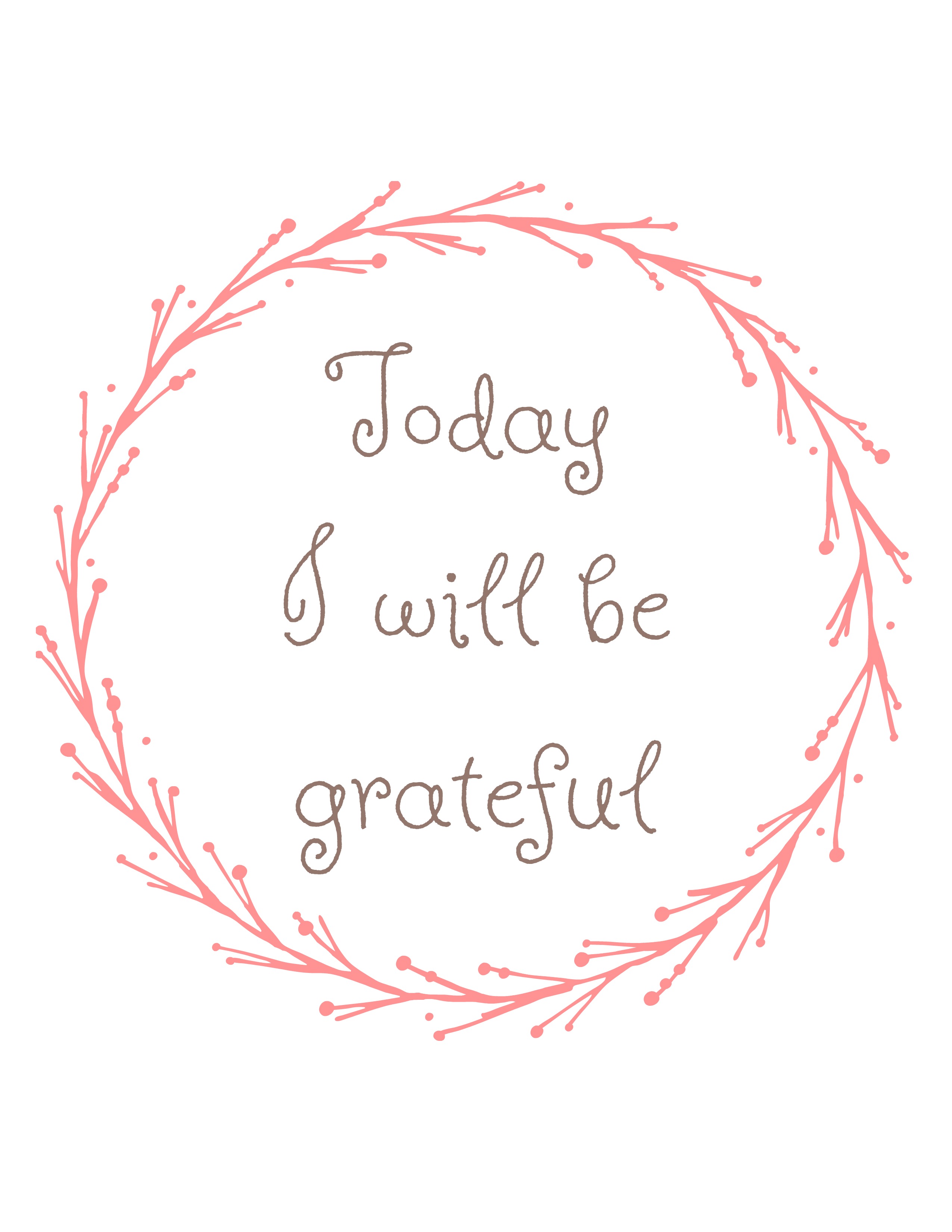 today i will be grateful printable 2 Making Life Blissful