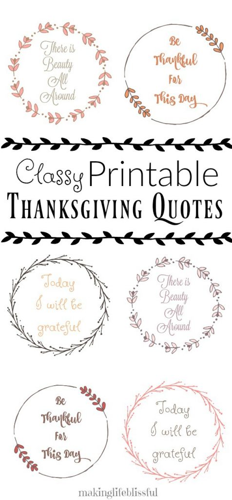 Thanksgiving Printable Quotes