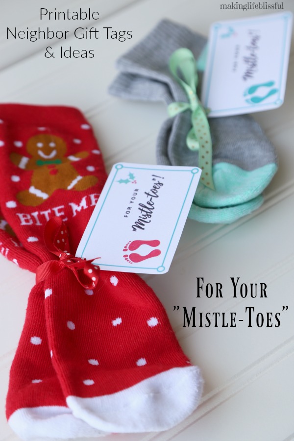 For Your "Mistle-Toes" Christmas Socks Gift Printable