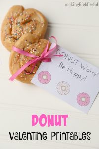 Free Donut Party Printables and Valentine Gift Tags | Making Life Blissful