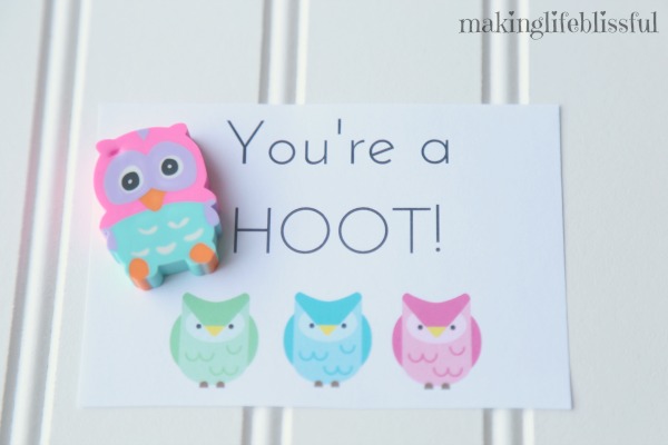 You're A Hoot printable owl cards!