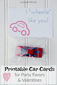 printable car valentine cards | Making Life Blissful