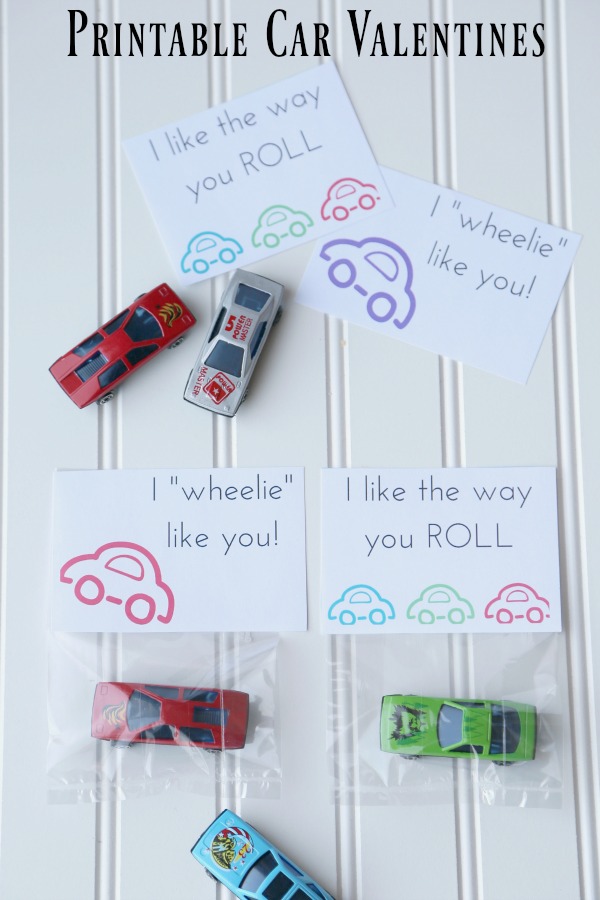 CARS Party Favor Printables for Valentines Too