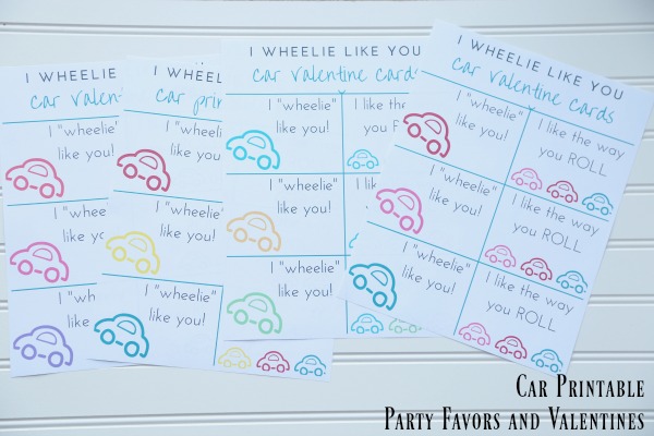 Car Party Favor Printables