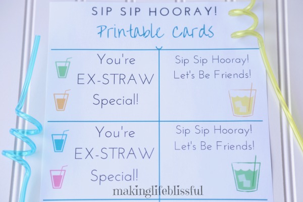 Drink Printables and Party Favors