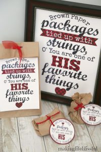 brown paper package free printable