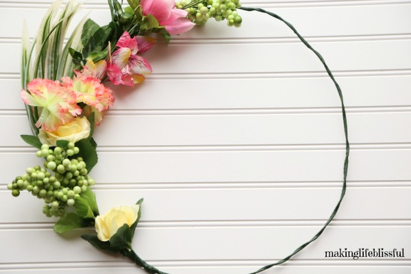 Dollar Store Spring Wreath tutorial