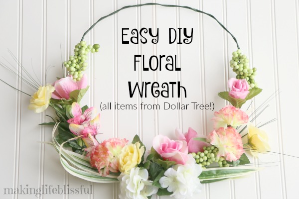 how to make dollar store wreath 3
