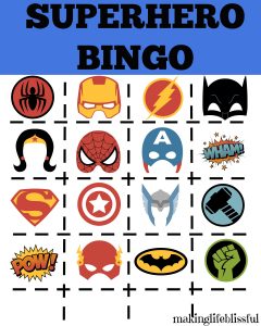 superhero bingo 5