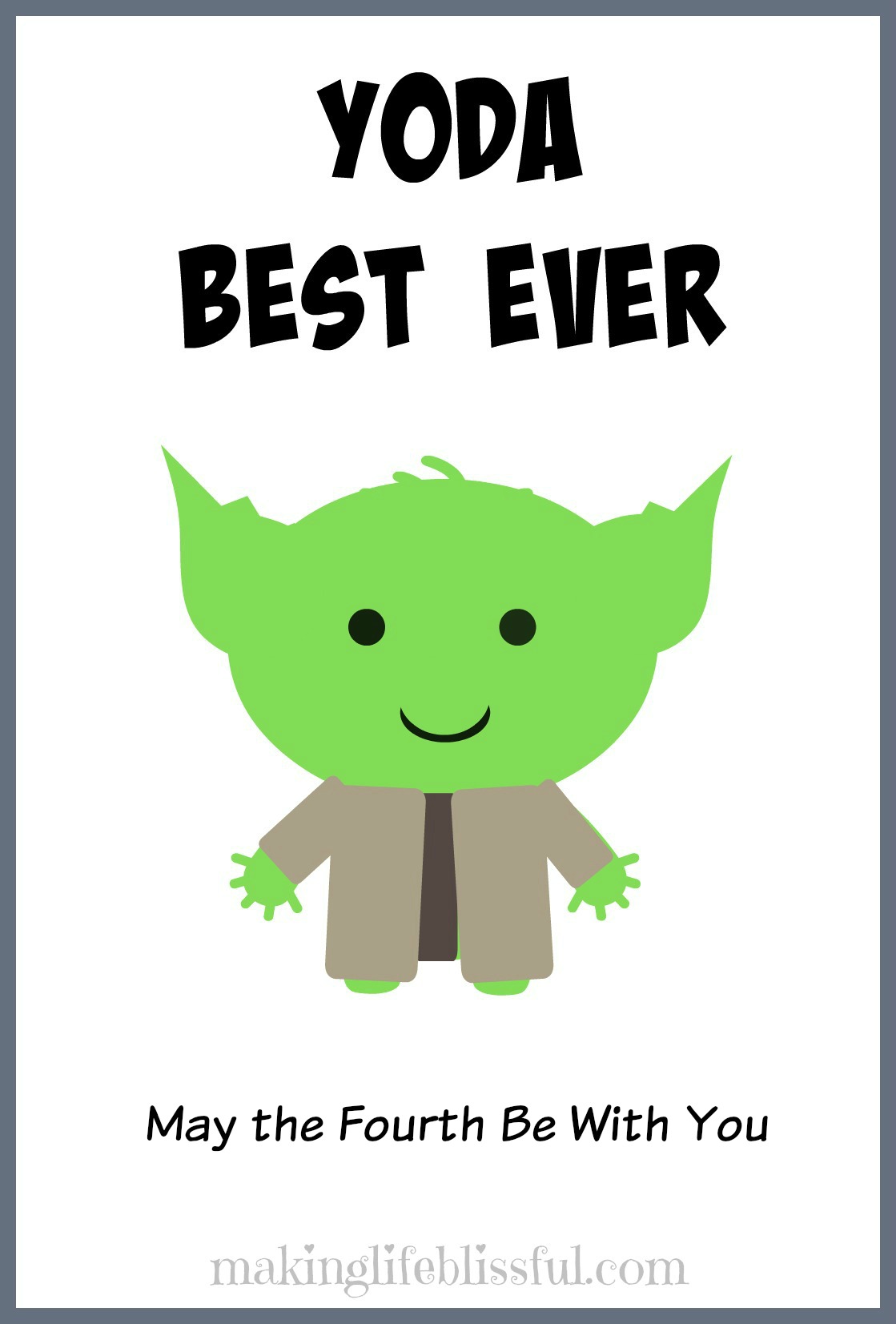 Printable Yoda Star Wars Cards