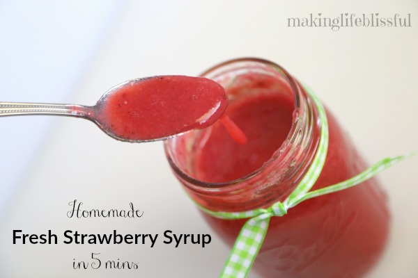 Easy strawberry syrup