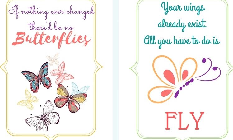 Free Printable Butterfly Note Cards | Making Life Blissful