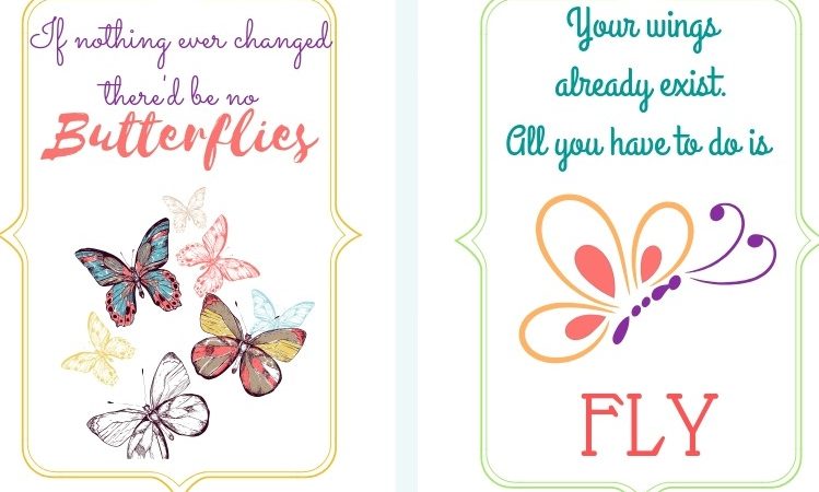 free printable butterfly note cards making life blissful